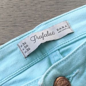 Zara Trafaluc Mint Skinny Jeans